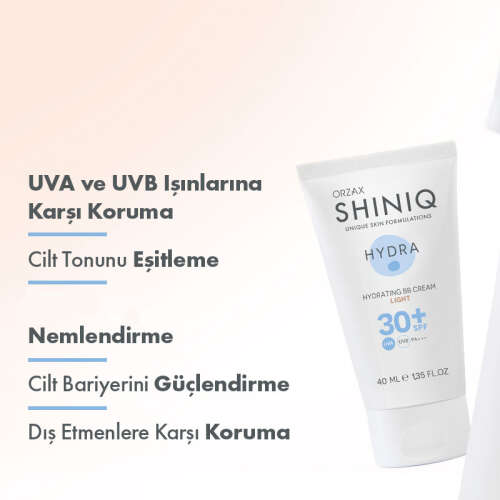 Shiniq Hydra Cilt Tonu Eşitleyici Açık Renkli BB Krem SPF 30 + 40 ml - Light - 3