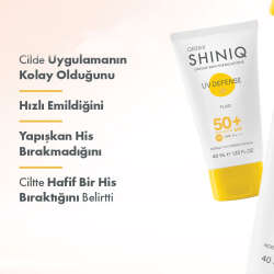 Shiniq UV Defense Normal ve Karma Ciltler için Güneş Koruyucu SPF50 + 40 ml - 4