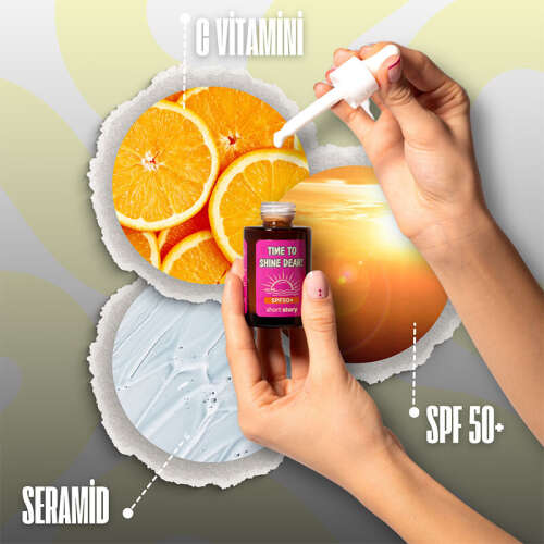 Short Story TIME TO SHINE DEAR! SPF50+ C Vitaminli Güneş Serumu 30 ml - 5