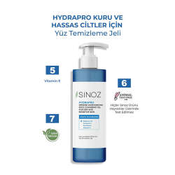 Sinoz Hydrapro Kuru ve Hassas Ciltler İçin Yüz Temizleme Jeli 400 ml - 4