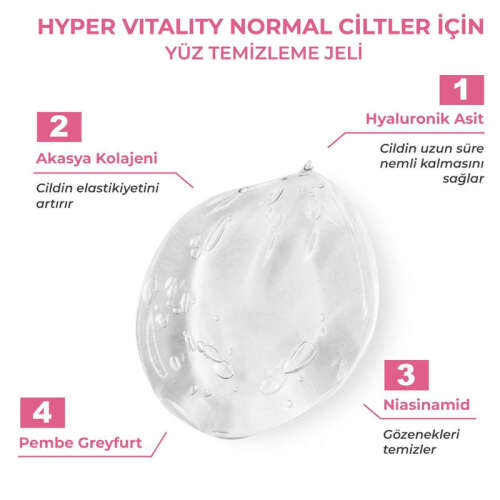 Sinoz Hyper Vitality Normal Ciltler Yüz Temizleme Jeli 400 ml - 2