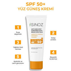 Sinoz Leke Karşıtı Güneş Koruyucu Krem SPF 50+ 50 ml - 3