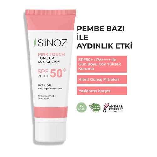 Sinoz SPF50+ Ton Eşitleyici PA++++ Pembe Güneş Kremi 50 ml - Sinoz