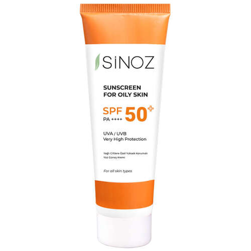 Sinoz Yağlı Ciltlere Özel Aydınlatıcı Güneş Kremi SPF50 50 ml - 1