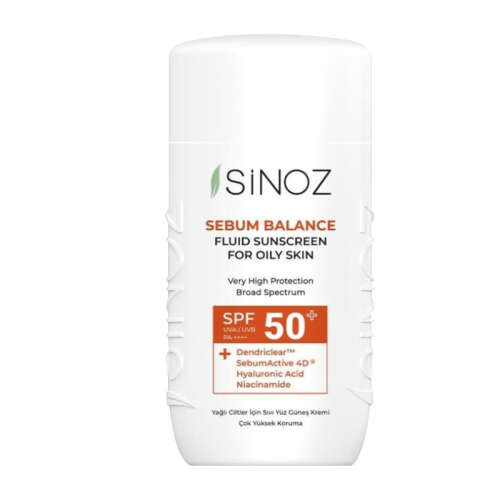 Sinoz Yağlı Ciltlere Özel Aydınlatıcı Güneş Kremi SPF50 50 ml - Sinoz