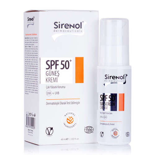 Sirenol Doğal Cadı Fındığı SPF 50 Mineral Güneş Kremi 60 ml - Sirenol