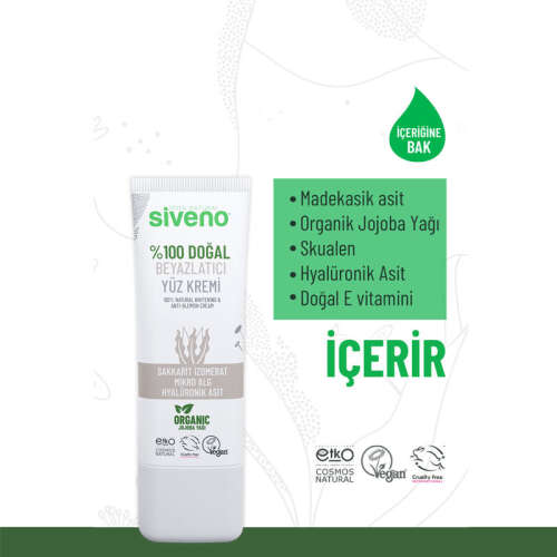 Siveno %100 Doğal Beyazlatıcı Yüz Kremi 30 ml - 3