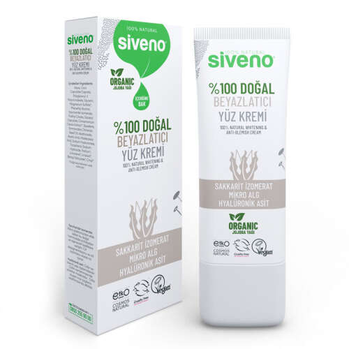 Siveno %100 Doğal Beyazlatıcı Yüz Kremi 30 ml - Siveno