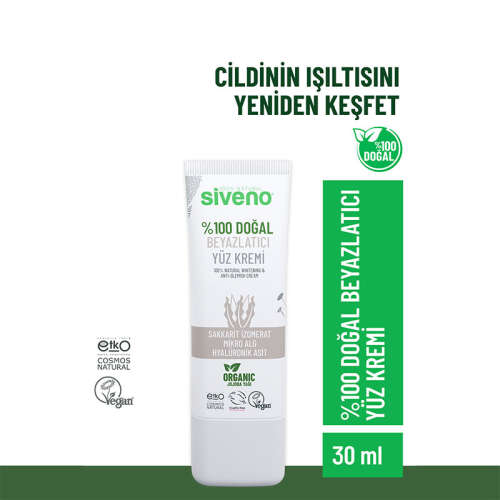 Siveno %100 Doğal Beyazlatıcı Yüz Kremi 30 ml - 2