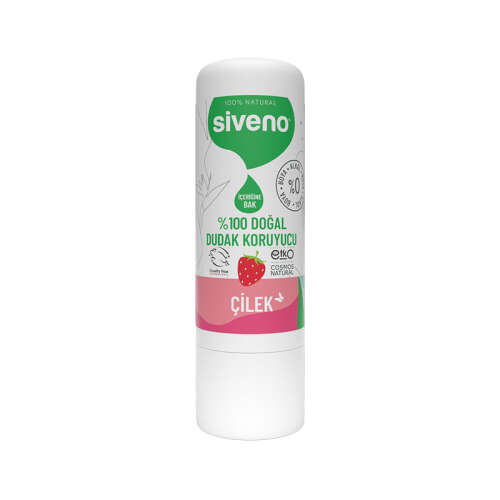 Siveno Doğal Dudak Koruyucu Çilekli 6 gr - Siveno