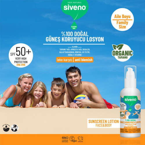 Siveno %100 Doğal Güneş Koruyucu Losyon 100 ml - 2