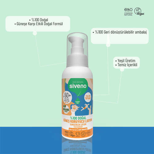 Siveno Tamanu Yağlı Doğal SPF50 Güneş Losyonu 100 ml - 7