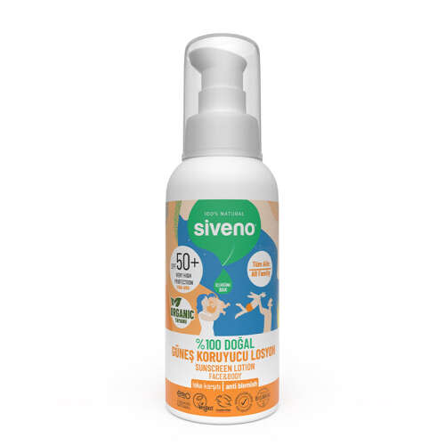 Siveno Tamanu Yağlı Doğal SPF50 Güneş Losyonu 100 ml - Siveno