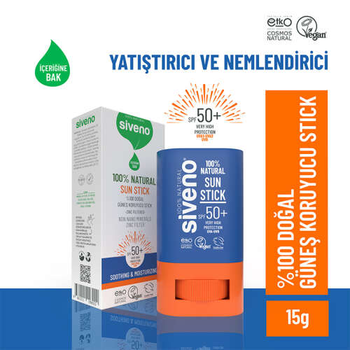 Siveno %100 Doğal Güneş Koruyucu Stick 15 gr - 3