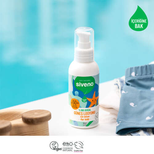 Siveno Bebek ve Çocuklar için %100 Doğal Güneş Losyonu 100 ml - 4