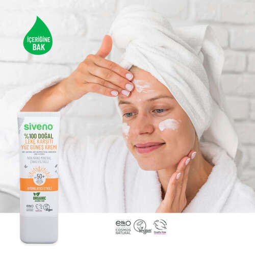 Siveno %100 Doğal Leke Karşıtı Spf 50 Yüz Güneş Kremi 30 ml - 2