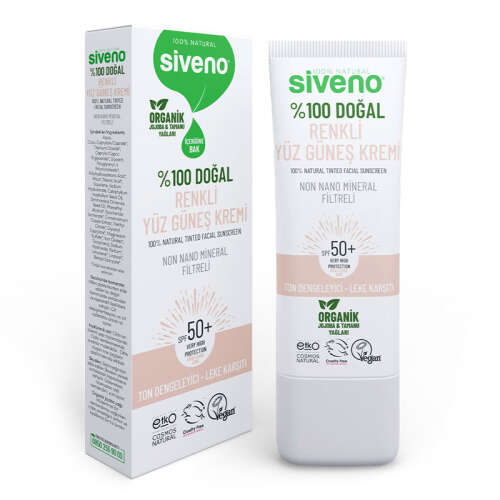 Siveno %100 Doğal Renkli Yüz Güneş Kremi 30 ml - Siveno