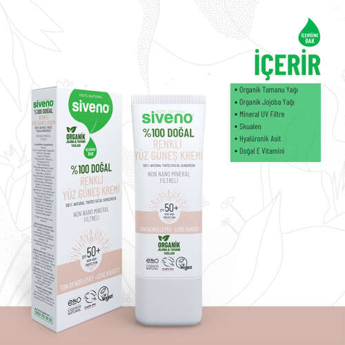 Siveno %100 Doğal Renkli Yüz Güneş Kremi 30 ml - 3