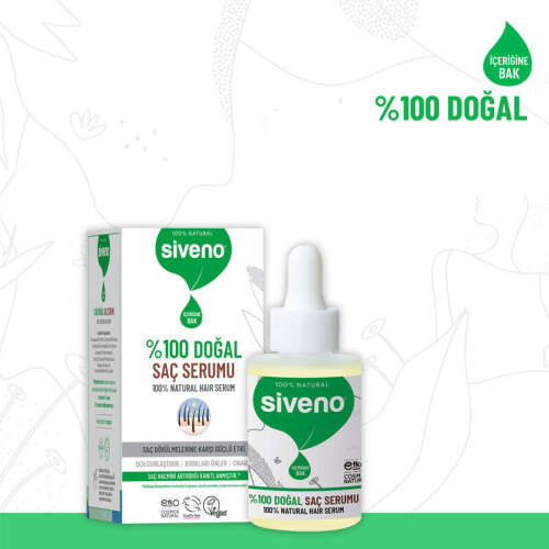 Siveno %100 Doğal Saç Bakım Serumu 30 ml - 4