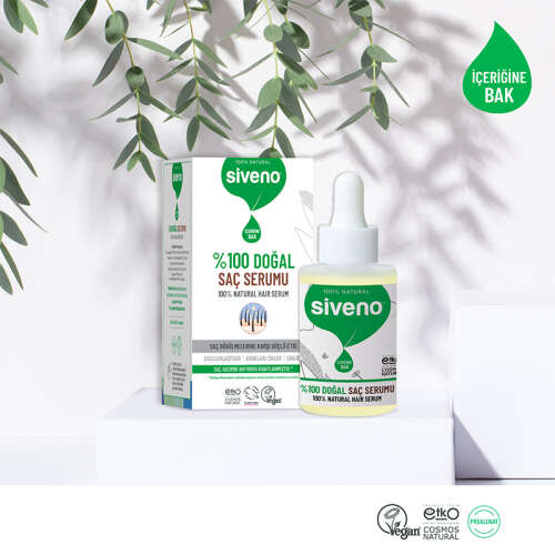 Siveno %100 Doğal Saç Bakım Serumu 30 ml - 4
