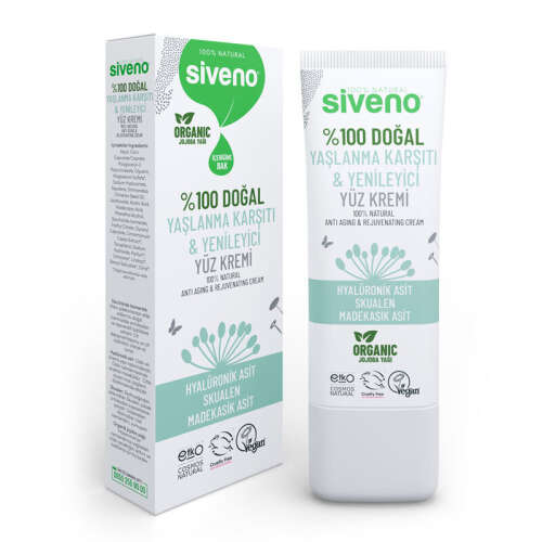 Siveno %100 Doğal Yaşlanma Karşıtı Yüz Kremi 30 ml - Siveno