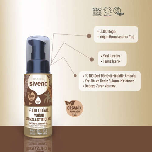 Siveno %100 Doğal Yoğun Bronzlaştırıcı Yağ 50 ml - 5