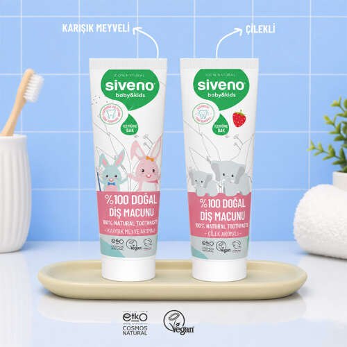 Siveno Bebek ve Çocuklar İçin Diş Macunu 50 ml - Çilekli - 6