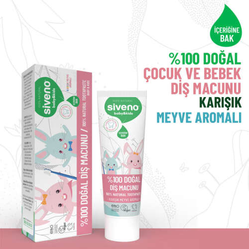 Siveno Bebek Ve Çocuklar İçin Doğal Diş Macunu 50 ml - 4