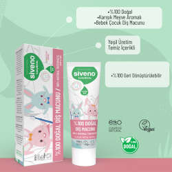 Siveno Bebek ve Çocuklar İçin Diş Macunu 50 ml - Karışık Meyve Aromalı - 6