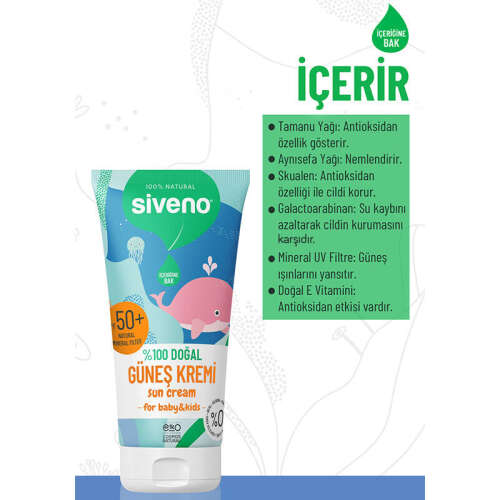 Siveno Bebekler için Doğal Güneş Kremi Spf50+ 50 ml - 2