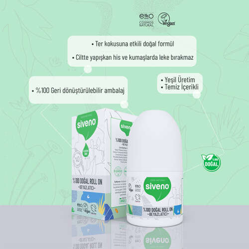 Siveno Beyazlatıcı Etkili Doğal Roll On 50 ml - 6