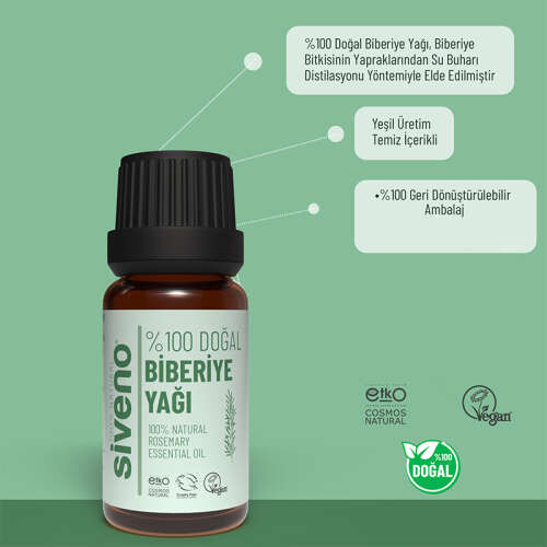 Siveno Doğal Biberiye Uçucu Yağı 10 ml - 6