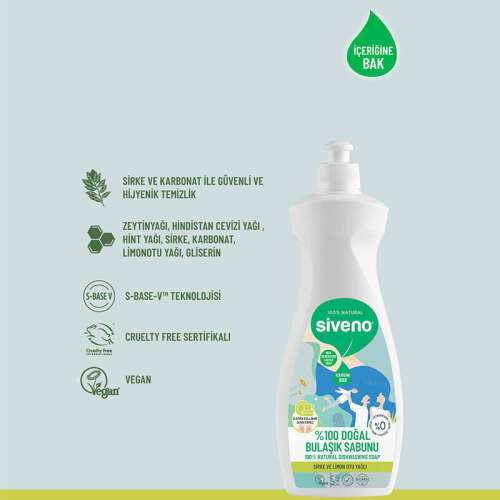 Siveno Doğal Bulaşık Sabunu 500 ml - 3