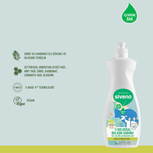 Siveno Doğal Bulaşık Sabunu 500 ml - 3