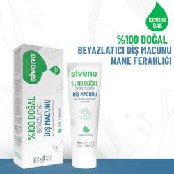 Siveno Doğal Diş Macunu Beyazlatıcı Nane Ferahlığı Florürsüz 65gr - 2