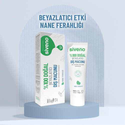 Siveno Doğal Diş Macunu Beyazlatıcı Nane Ferahlığı Florürsüz 65gr - 6