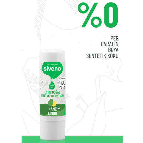 Siveno Doğal Dudak Koruyucu Nane ve Limon 6 gr - 4