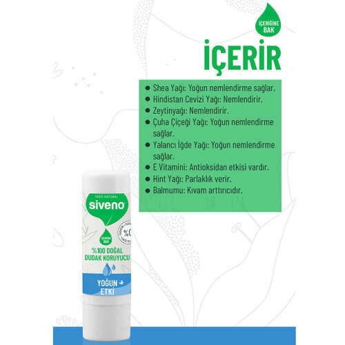 Siveno Doğal Dudak Koruyucu Yoğun Etki 6 gr - 2