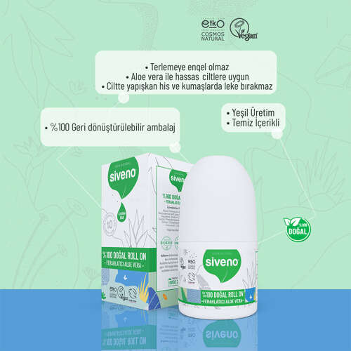Siveno Doğal Ferahlatıcı Aloe Vera Özlü Roll-On 50 ml - 5