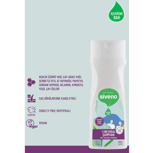 Siveno Doğal Kepeğe Karşı Etkili Şampuan 300 ml - 4