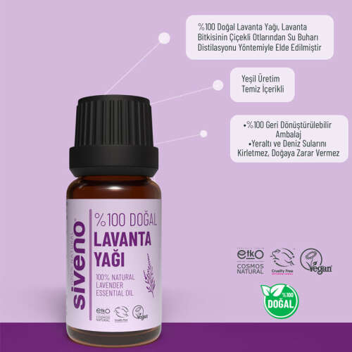 Siveno Doğal Lavanta Uçucu Yağı 10 ml - 3