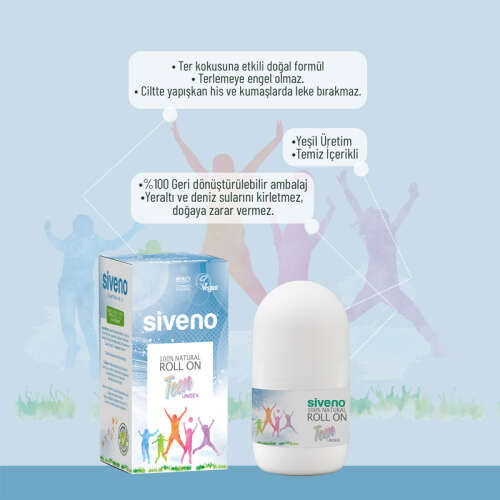 Siveno Doğal Roll-On Teen Unisex 50 ml - Siveno