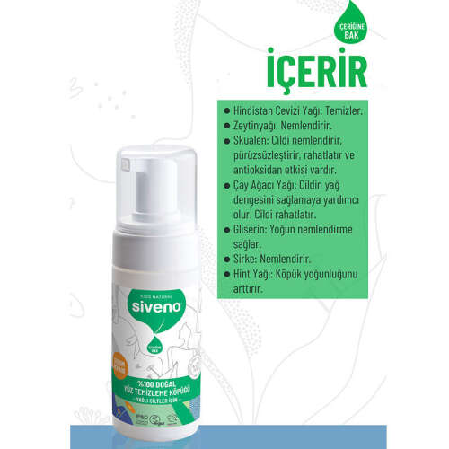 Siveno Doğal Yüz Temizleme Köpüğü 100 ml - 2