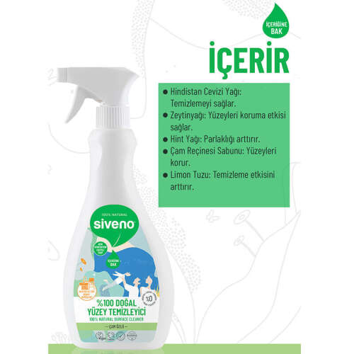 Siveno Doğal Yüzey Temizleyici 500 ml - 3