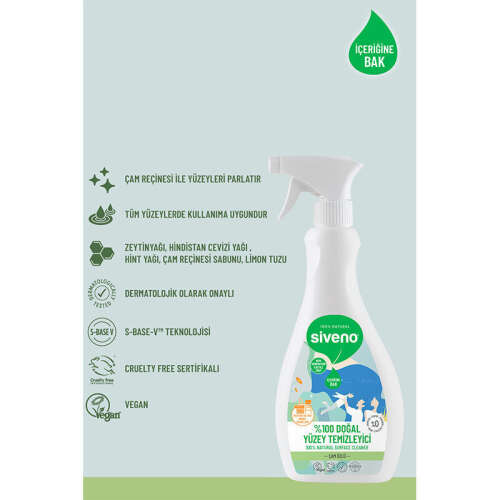 Siveno Doğal Yüzey Temizleyici 500 ml - 4