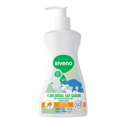 Siveno El ve Vücut İçin Portakal Yağlı Doğal Sıvı Sabun 300 ml - Siveno