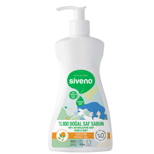 Siveno El ve Vücut İçin Portakal Yağlı Doğal Sıvı Sabun 300 ml - Siveno