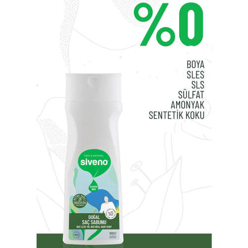Siveno Erkekler İçin Defne Yağlı Doğal Saç Sabunu 300 ml - 3