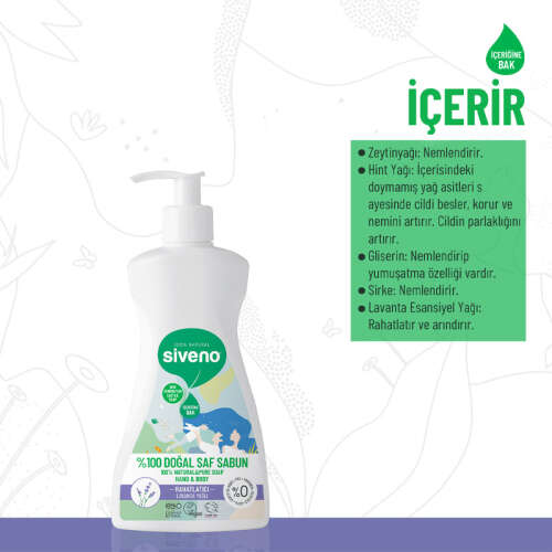 Siveno Lavanta Yağlı Doğal Sıvı Sabun 300 ml - Siveno