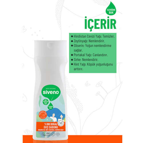 Siveno Portakal Yağlı Doğal Duş Sabunu 300 ml - 3